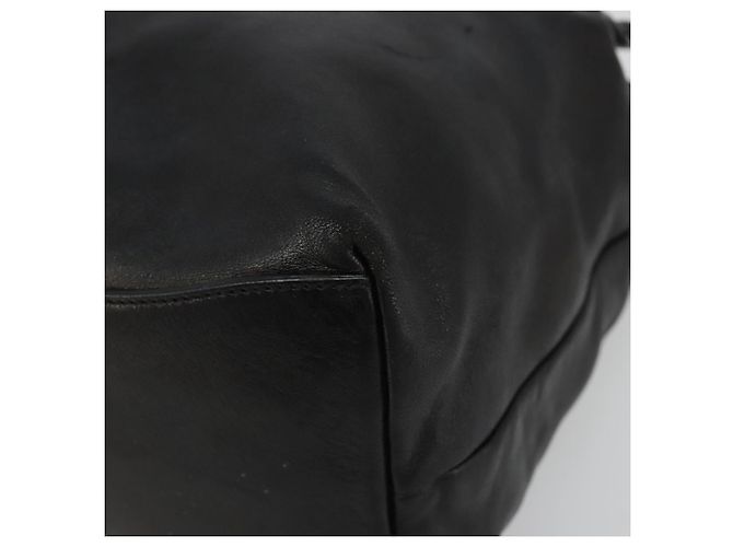 Bolso PRADA de cuero negro plata Auth 186430A - vista 10