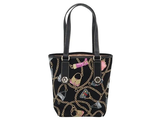 Borsa GUCCI Satin Nero Oro 153361 Auth 188253A D'oro - vista 3