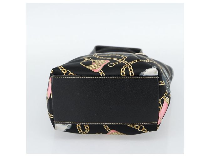 Borsa GUCCI Satin Nero Oro 153361 Auth 188253A D'oro - vista 9