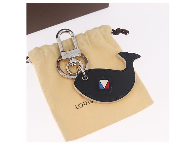 LOUIS VUITTON Charm Whale America's Cup Pelle Rosso Nero M62347 Auth bs35710V - vista 10