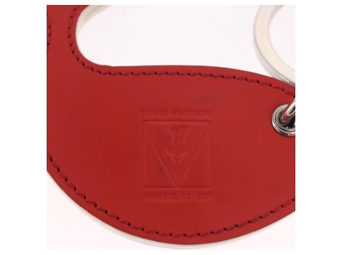 LOUIS VUITTON Charm Whale America's Cup Pelle Rosso Nero M62347 Auth bs35710V - vista 7