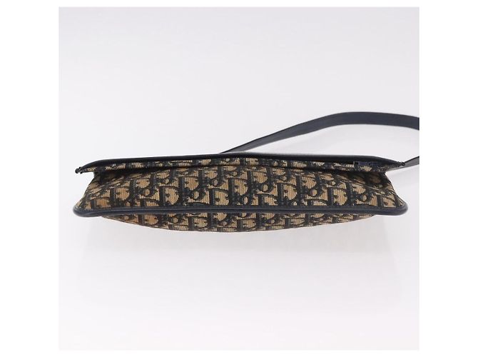 Borsa Christian Dior Trotter Canvas 2way Navy Gold Auth 188822 D'oro Blu navy - vista 12
