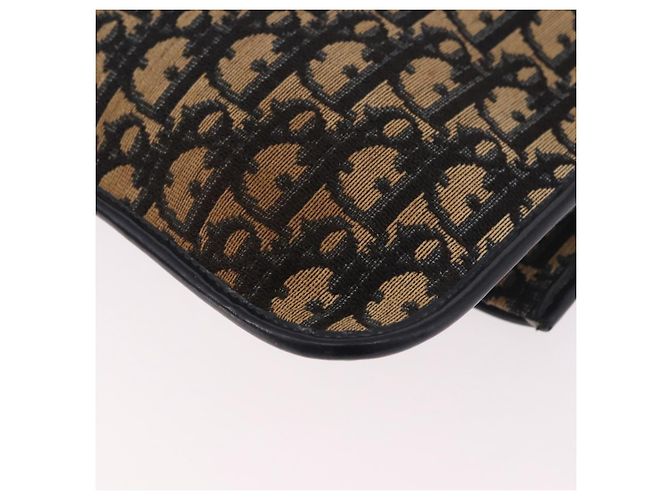 Borsa Christian Dior Trotter Canvas 2way Navy Gold Auth 188822 D'oro Blu navy - vista 16
