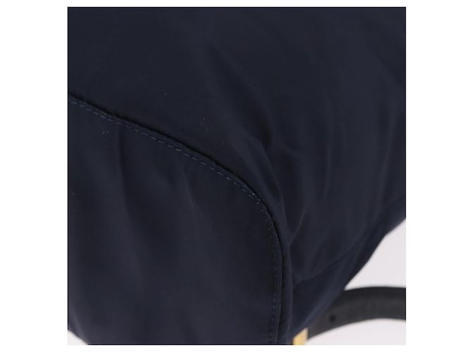 Zaino PRADA Nylon Navy Gold Auth gh2105 D'oro Blu navy - vista 13