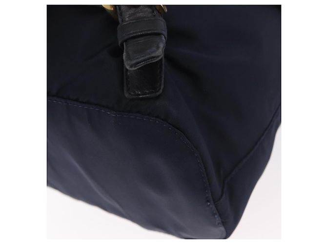 Zaino PRADA Nylon Navy Gold Auth gh2105 D'oro Blu navy - vista 15