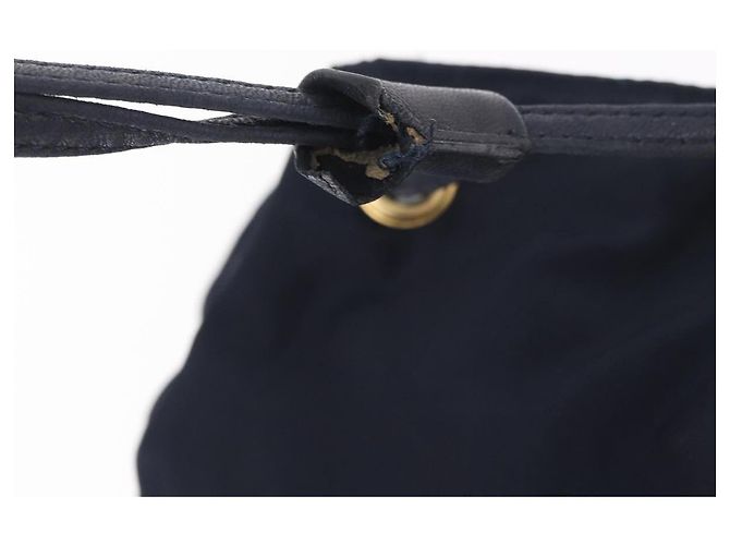 Zaino PRADA Nylon Navy Gold Auth gh2105 D'oro Blu navy - vista 20