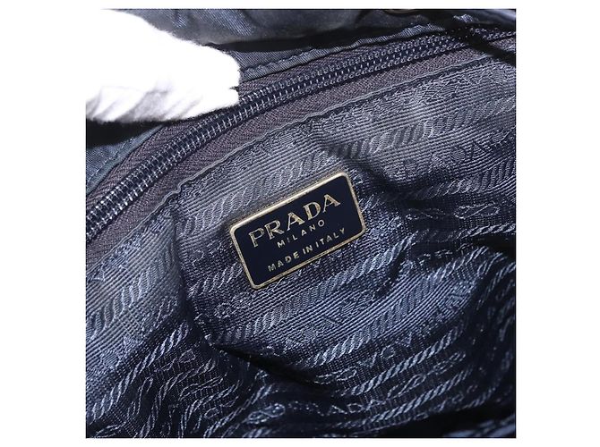Zaino PRADA Nylon Navy Gold Auth gh2105 D'oro Blu navy - vista 21