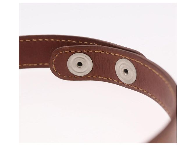 Hermès HERMES Bracciale da braccio in pelle marrone argento Auth bs35719A - vista 8