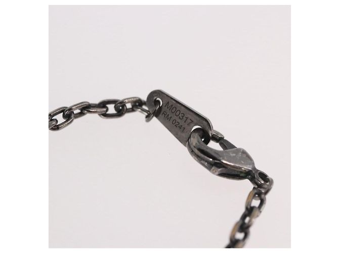 Collana in metallo Silver LOUIS VUITTON M00317 LV Auth am11978A Argento - vista 12