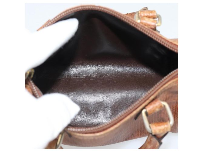 Borsa FENDI in pelle marrone oro Auth ka4965 D'oro - vista 15