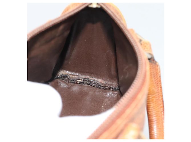 Borsa FENDI in pelle marrone oro Auth ka4965 D'oro - vista 17