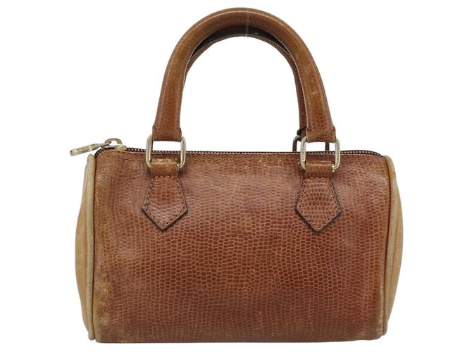 Borsa FENDI in pelle marrone oro Auth ka4965 D'oro - vista 2