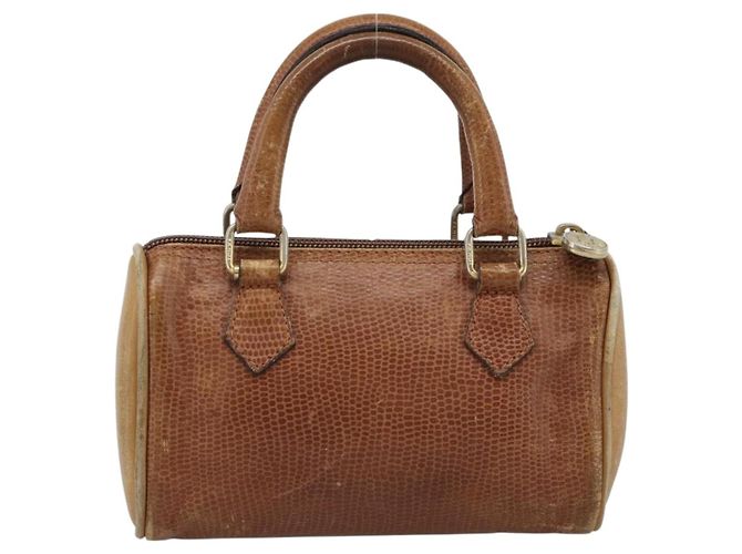 Borsa FENDI in pelle marrone oro Auth ka4965 D'oro - vista 3