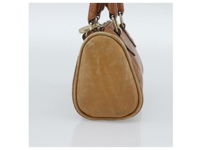 Borsa FENDI in pelle marrone oro Auth ka4965 D'oro - vista 4