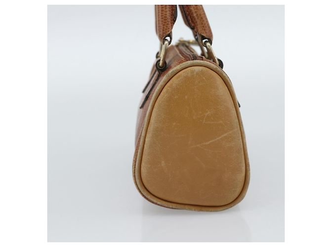 Borsa FENDI in pelle marrone oro Auth ka4965 D'oro - vista 5