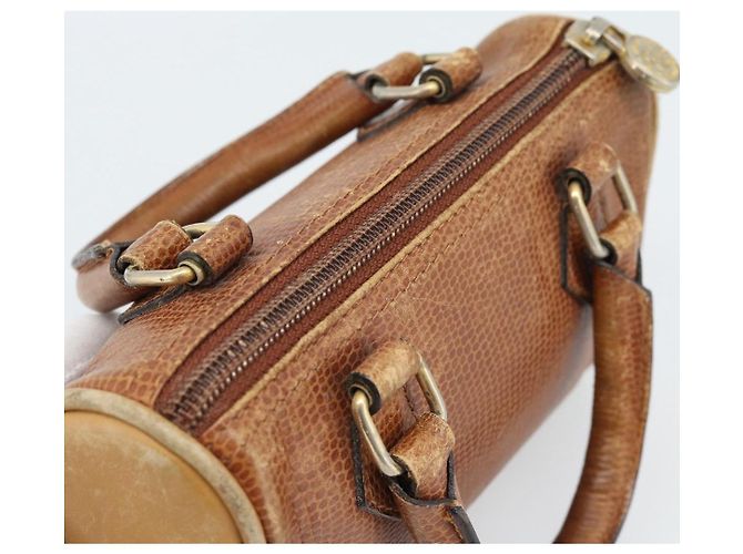 Borsa FENDI in pelle marrone oro Auth ka4965 D'oro - vista 6