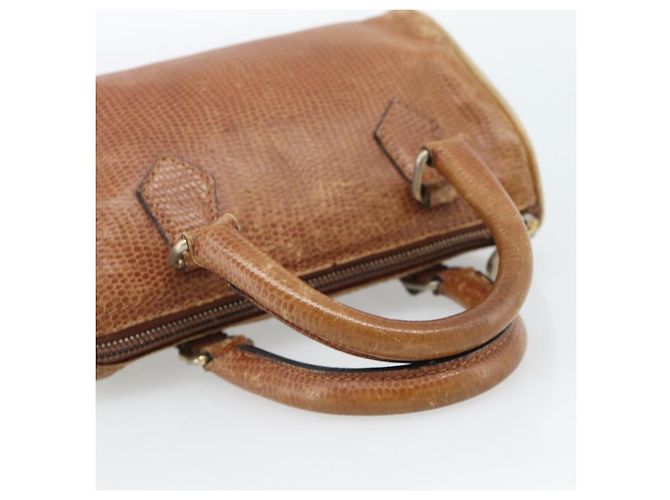 Borsa FENDI in pelle marrone oro Auth ka4965 D'oro - vista 7