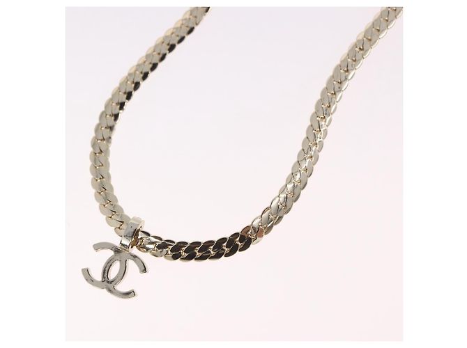 Collana CHANEL metallizzazione Gold Tone CC Auth ka4882SAM - vista 10