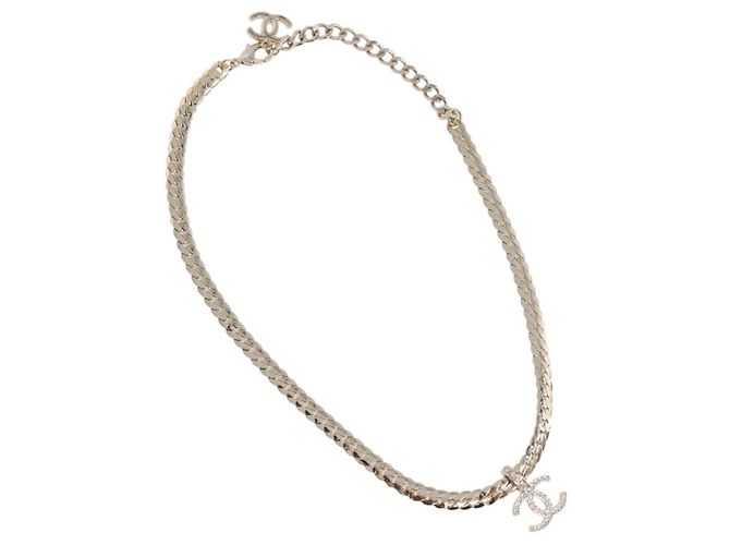Collana CHANEL metallizzazione Gold Tone CC Auth ka4882SAM - vista 2