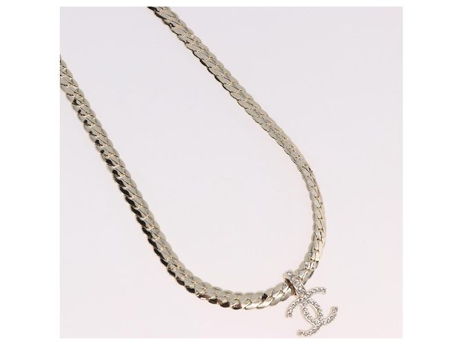 Collana CHANEL metallizzazione Gold Tone CC Auth ka4882SAM - vista 4