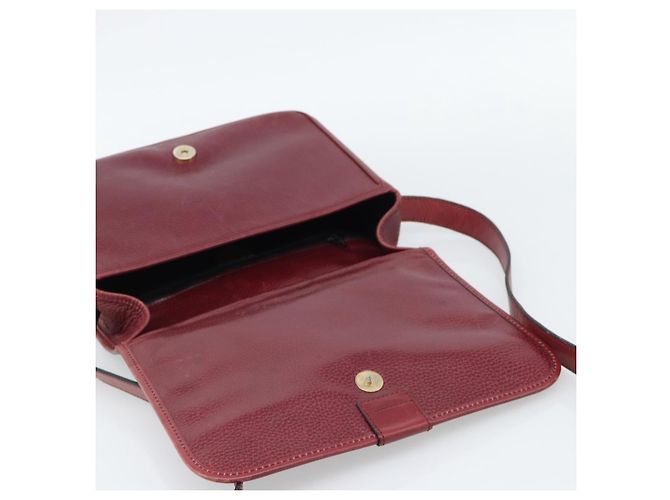 Céline Borsa a Spalla CELINE in Pelle Bordeaux Oro Auth hk3802 D'oro Bordò - vista 15