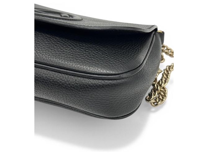 Borsa a tracolla Gucci Soho in pelle nera Nero - vista 10