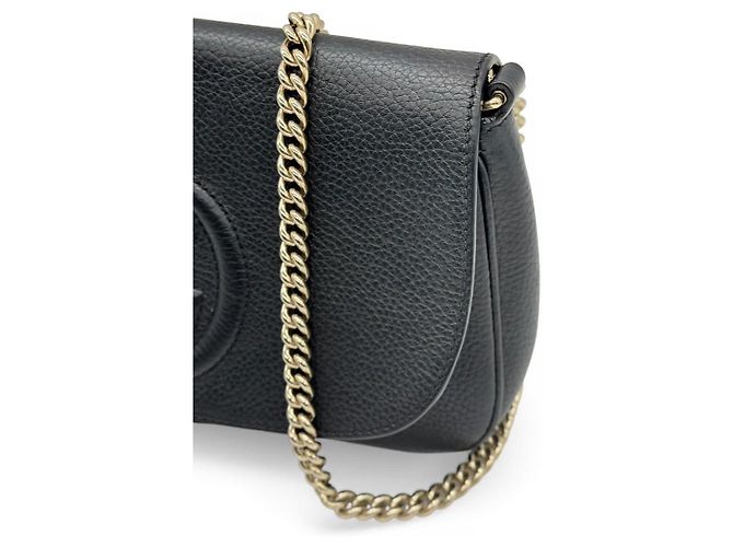 Borsa a tracolla Gucci Soho in pelle nera Nero - vista 5