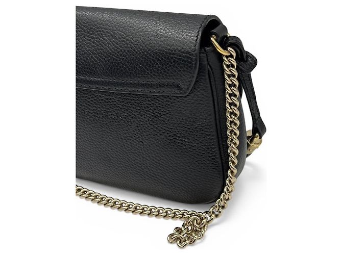 Borsa a tracolla Gucci Soho in pelle nera Nero - vista 7