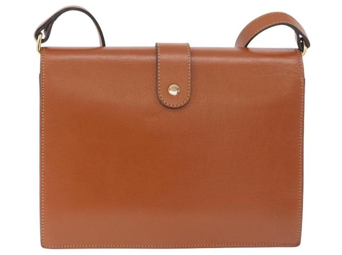 Borsa a Spalla Christian Dior in Pelle Marrone Oro Auth 189363 D'oro - vista 3