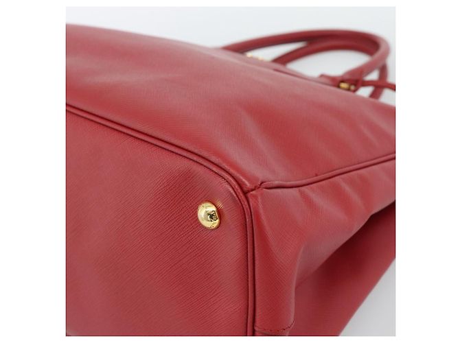 Borsa PRADA Galleria in pelle Saffiano Rosso Oro Auth 188852V D'oro - vista 10