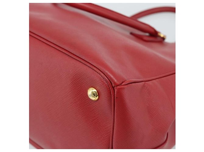 Borsa PRADA Galleria in pelle Saffiano Rosso Oro Auth 188852V D'oro - vista 12
