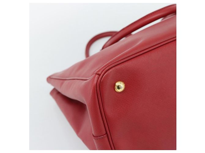 Borsa PRADA Galleria in pelle Saffiano Rosso Oro Auth 188852V D'oro - vista 13