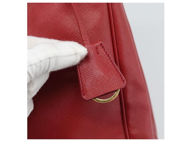 Borsa PRADA Galleria in pelle Saffiano Rosso Oro Auth 188852V D'oro - vista 14