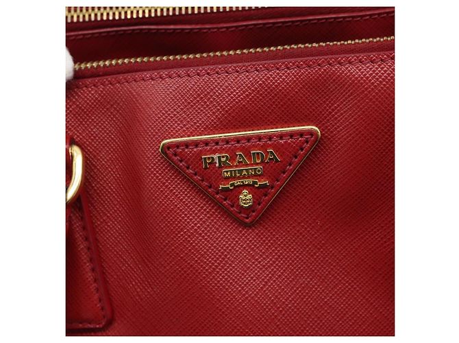 Borsa PRADA Galleria in pelle Saffiano Rosso Oro Auth 188852V D'oro - vista 15