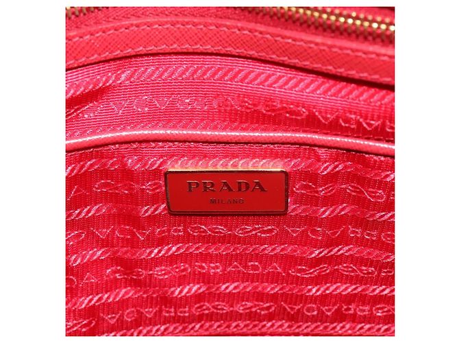Borsa PRADA Galleria in pelle Saffiano Rosso Oro Auth 188852V D'oro - vista 16