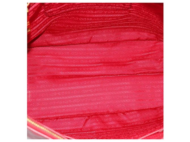 Borsa PRADA Galleria in pelle Saffiano Rosso Oro Auth 188852V D'oro - vista 17