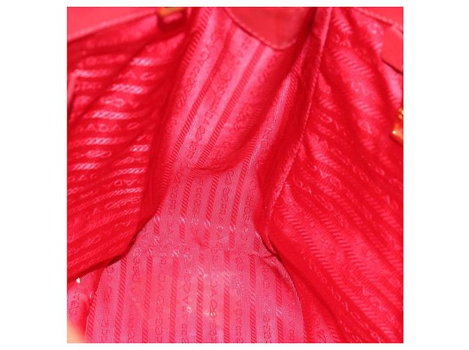 Borsa PRADA Galleria in pelle Saffiano Rosso Oro Auth 188852V D'oro - vista 19