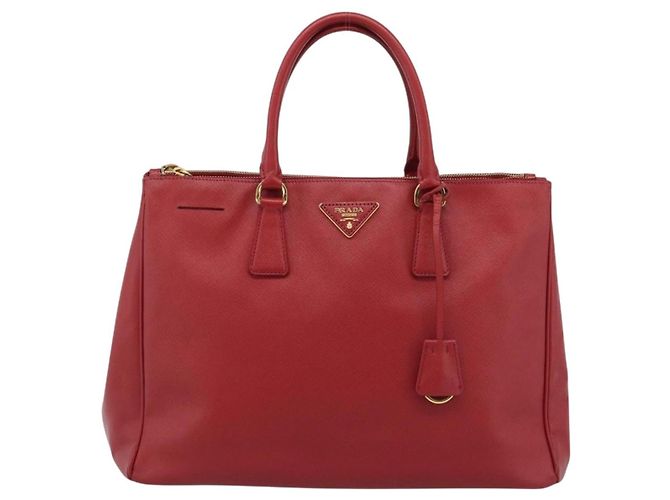 Borsa PRADA Galleria in pelle Saffiano Rosso Oro Auth 188852V D'oro - vista 2