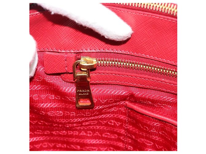 Borsa PRADA Galleria in pelle Saffiano Rosso Oro Auth 188852V D'oro - vista 20