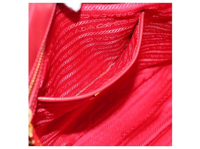 Borsa PRADA Galleria in pelle Saffiano Rosso Oro Auth 188852V D'oro - vista 22