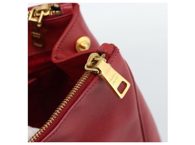 Borsa PRADA Galleria in pelle Saffiano Rosso Oro Auth 188852V D'oro - vista 23