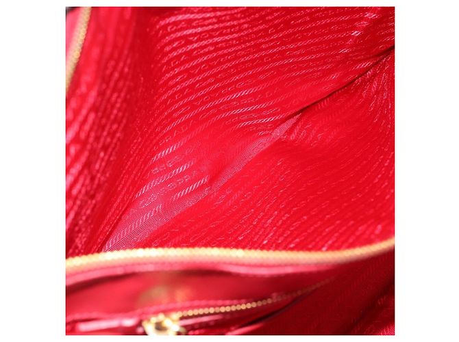 Borsa PRADA Galleria in pelle Saffiano Rosso Oro Auth 188852V D'oro - vista 24