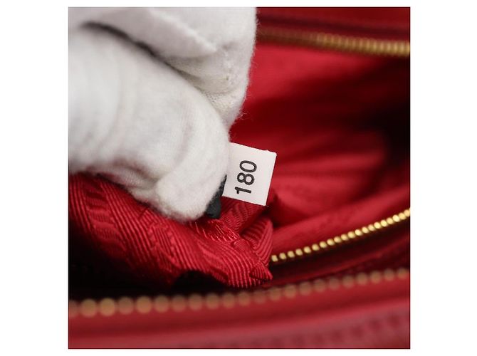 Borsa PRADA Galleria in pelle Saffiano Rosso Oro Auth 188852V D'oro - vista 25