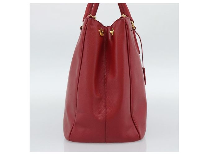 Borsa PRADA Galleria in pelle Saffiano Rosso Oro Auth 188852V D'oro - vista 4
