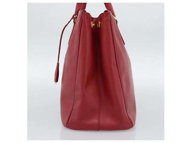 Borsa PRADA Galleria in pelle Saffiano Rosso Oro Auth 188852V D'oro - vista 5