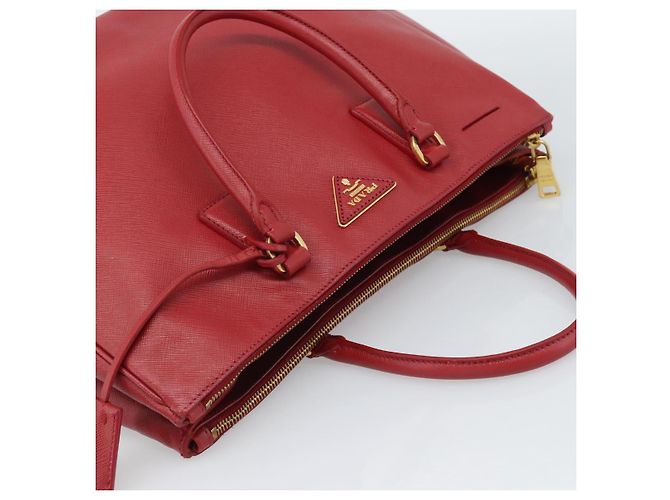 Borsa PRADA Galleria in pelle Saffiano Rosso Oro Auth 188852V D'oro - vista 6