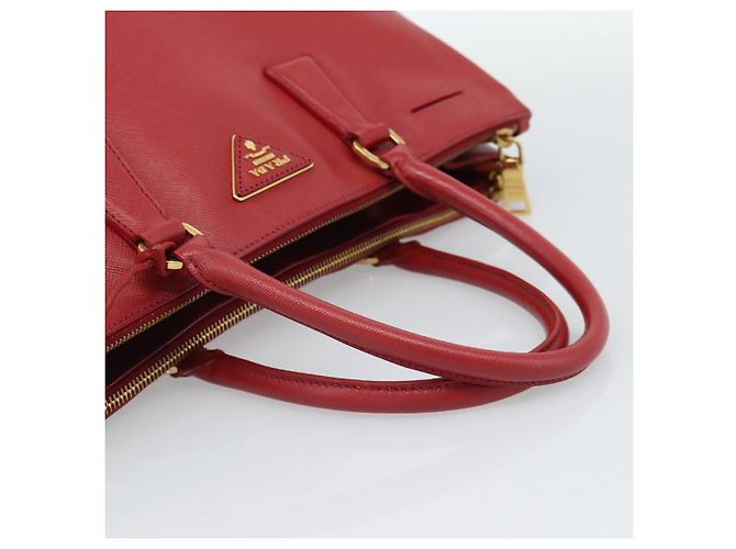 Borsa PRADA Galleria in pelle Saffiano Rosso Oro Auth 188852V D'oro - vista 7