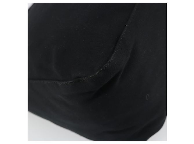 Borsa a tracolla FENDI Mamma Baguette in jersey di cotone nero e argento Auth yk20575 - vista 13