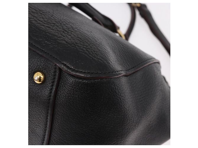 Borsa Miu Miu in pelle 2 way Nero Oro Auth ka4877V D'oro - vista 17