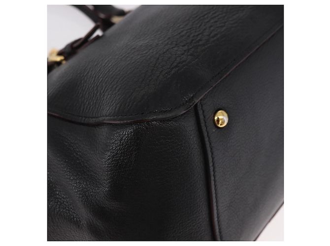Borsa Miu Miu in pelle 2 way Nero Oro Auth ka4877V D'oro - vista 9
